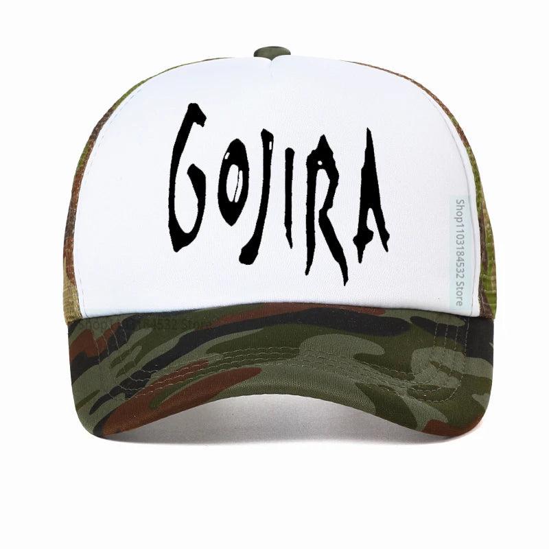 Gojira Baseball Cap Metal Rock Hat Summer Cotton Mesh Trucker Caps Gojira Band Hats French Heavy Metal Band Skull Cap - Premium hat from Lizard Vigilante - Just $18.99! Shop now at Lizard Vigilante