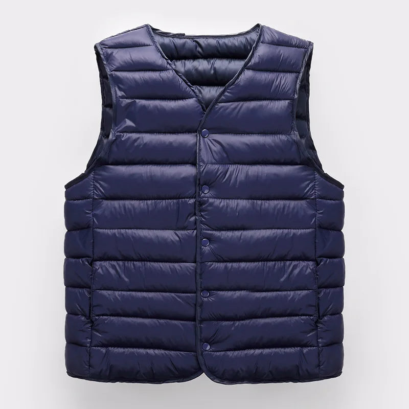 Warm Comfy Lightweight Windproof Cotton-Padded Sleeveless Jacket Vest - Premium vest from Lizard Vigilante - Just $33.88! Shop now at Lizard Vigilante