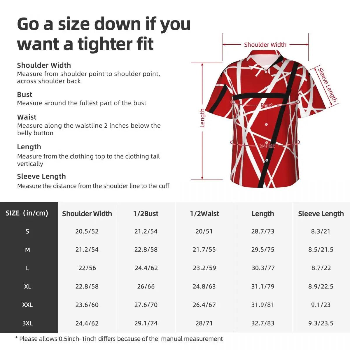 Summer Beach Van Shirt Halen Vans Lines Print Cool Blouse Casual Shirts Male Short Sleeve 1984 Street Clothing - Premium hawaiian shirt from Lizard Vigilante - Just $29.84! Shop now at Lizard Vigilante