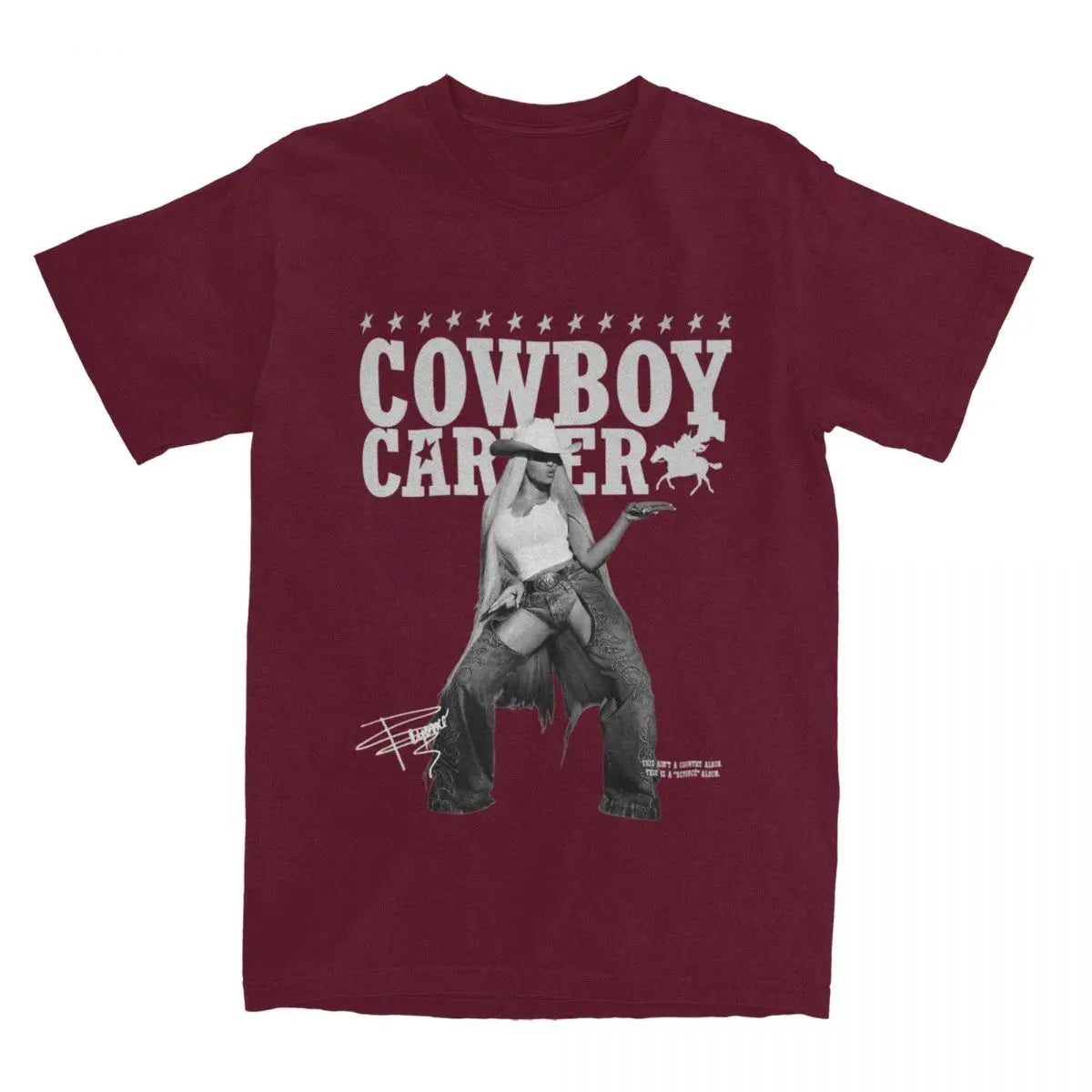 Beyoncé 'Rock Cowboy Carter Act II' Album Tee – Iconic Cotton Shirt for Men & Women – Hipster Short Sleeve Round Neck T-Shirt - Premium T-Shirt from Lizard Vigilante - Just $23.88! Shop now at Lizard Vigilante