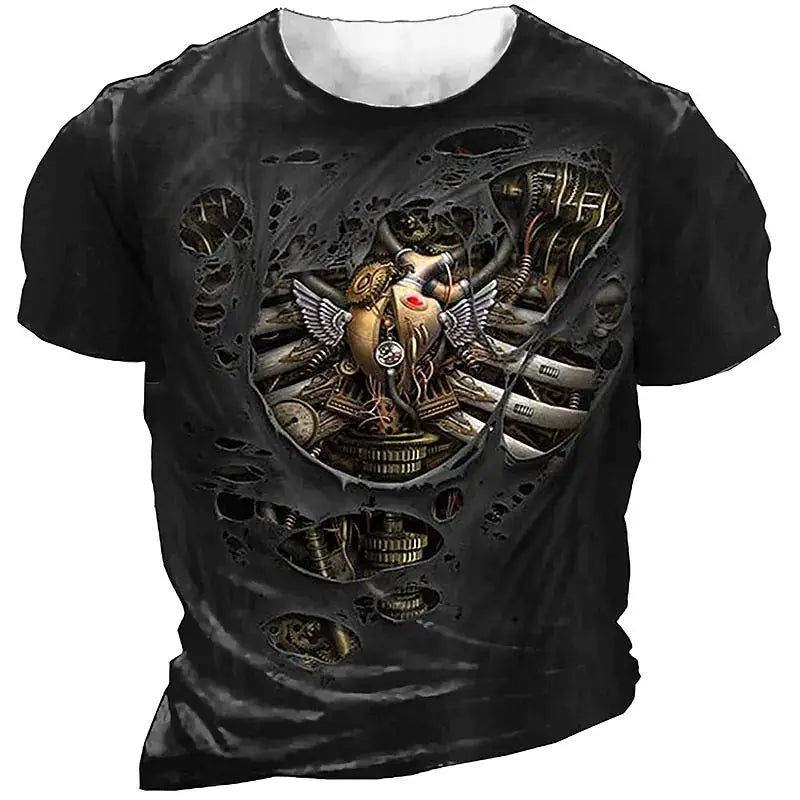 Men's Horror Skull T Shirt 3d Print Skull T Shirts For Men Death Short Sleeve Oversized Tops Tee Shirt Men Clothing 6xl Camiseta - Premium T-shirt from Lizard Vigilante - Just $23.99! Shop now at Lizard Vigilante