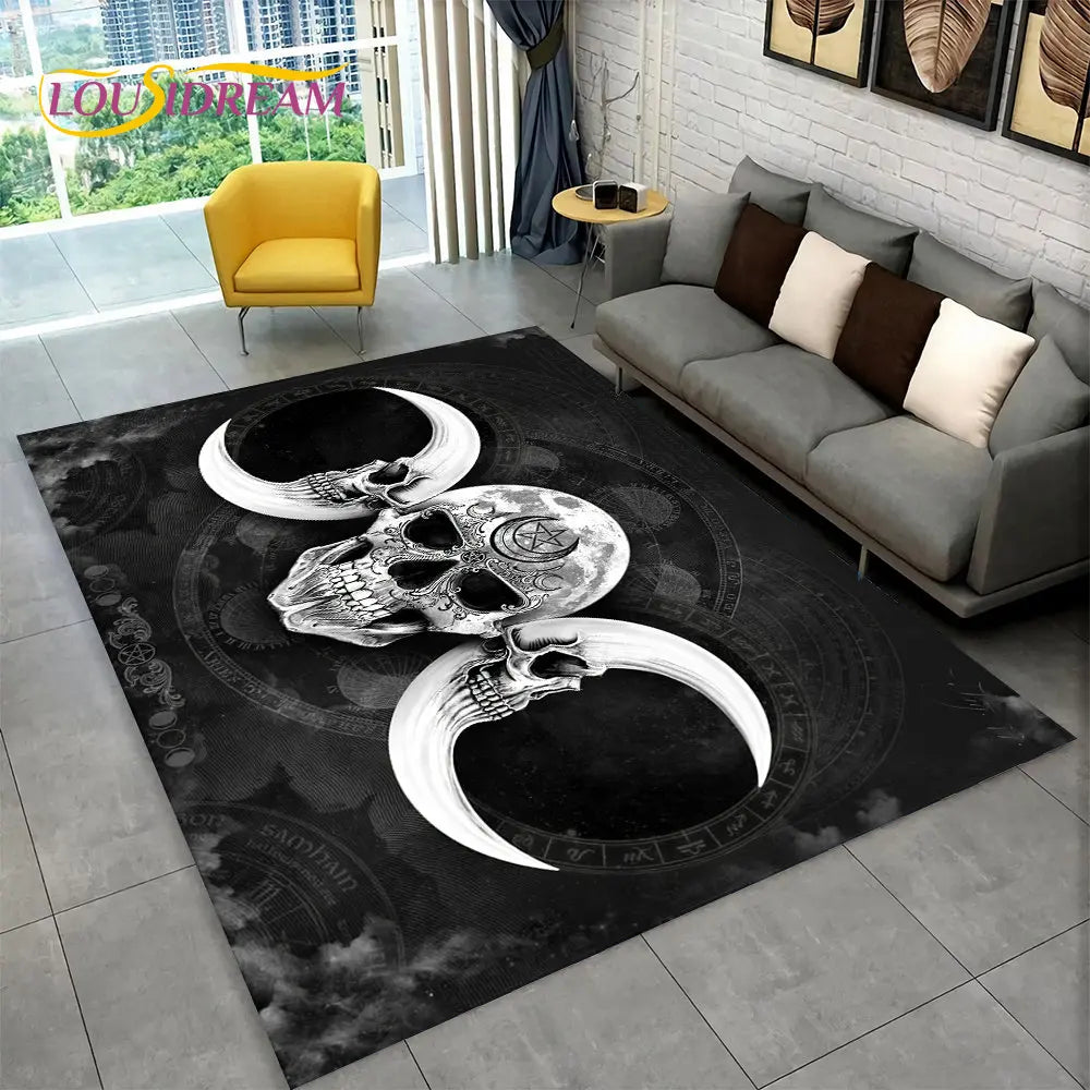 The Witchcraft Gothic Ouija Area Rug: LOUSIDREAM 3D Printed Tarot Carpet for Living Room & Bedroom