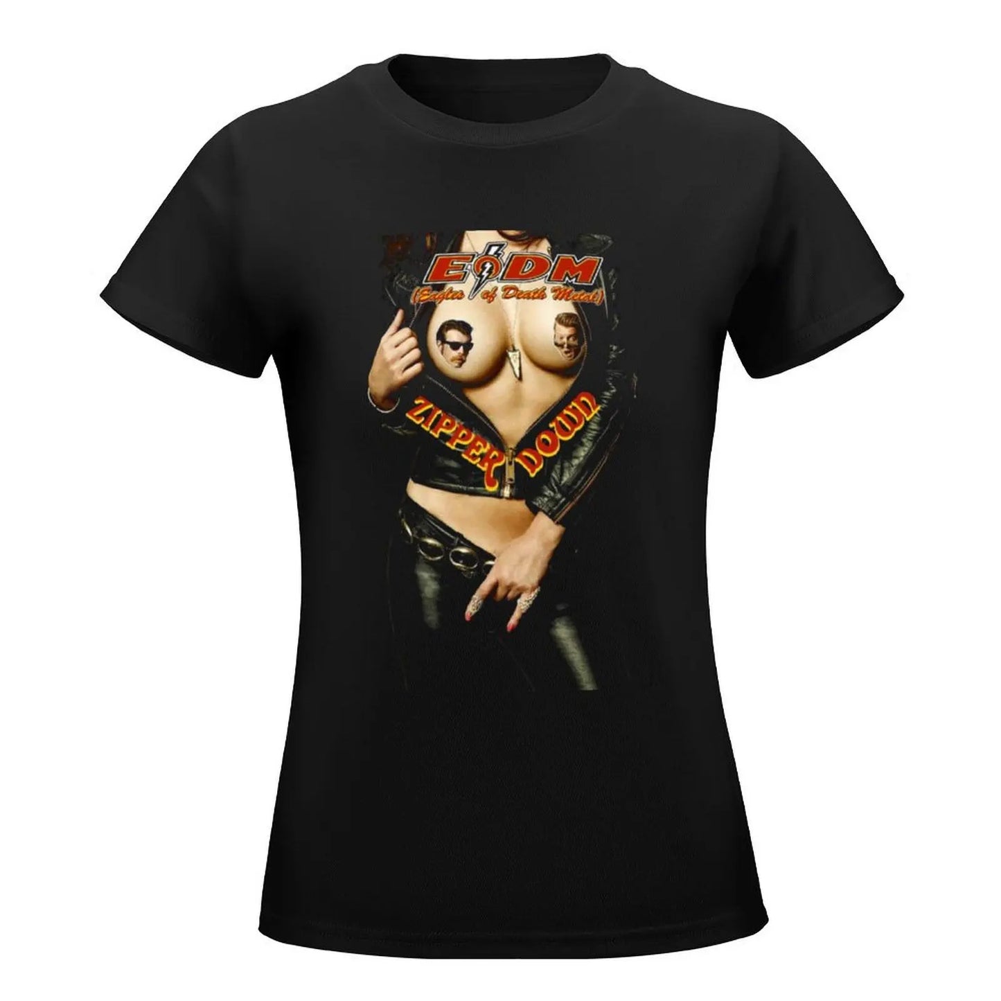 Women's EAGLES Of Death METAL Zipper Down T-Shirt EODM Top - Premium T-Shirt from Lizard Vigilante - Just $24.99! Shop now at Lizard Vigilante