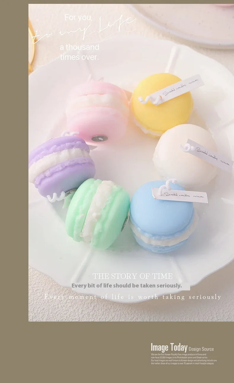 2025 Cute Macaron Creative Styling Aromatherapy Candles Home Fragrance Collection Decoration Ornaments Christmas Birthday Gifts