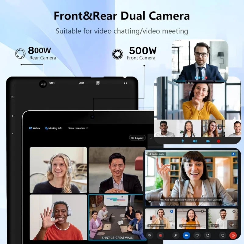 WINDOWS 11 Tablet PC 10.1 INCH 4GB DDR RAM 64GB ROM N3350 CPU 1920 x 1200 IPS Screen WIFI  Quad Core Dual Camera HDMI-Compatible