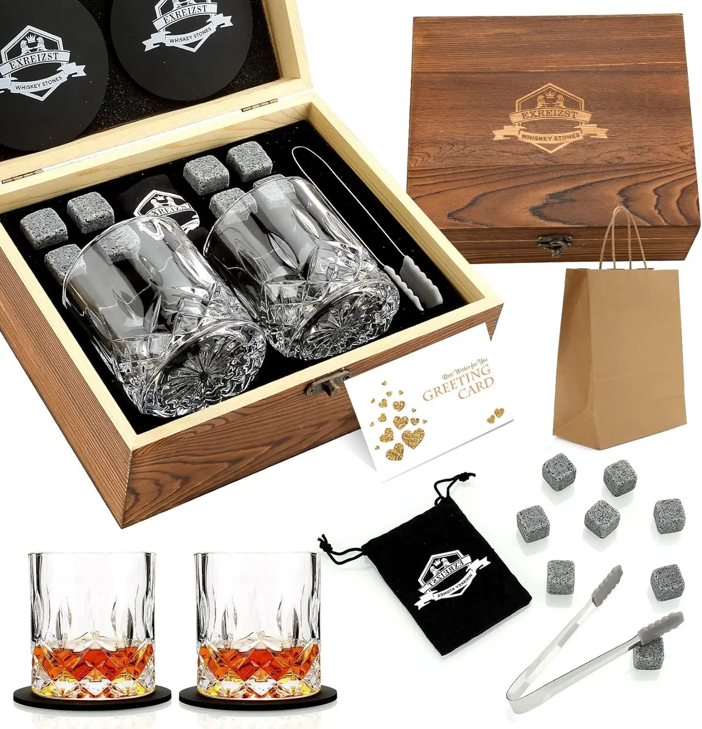 Whiskey Stone Set - Elevate Your Drinking Experience - Premium whiskey stone from Lizard Vigilante - Just $59.99! Shop now at Lizard Vigilante