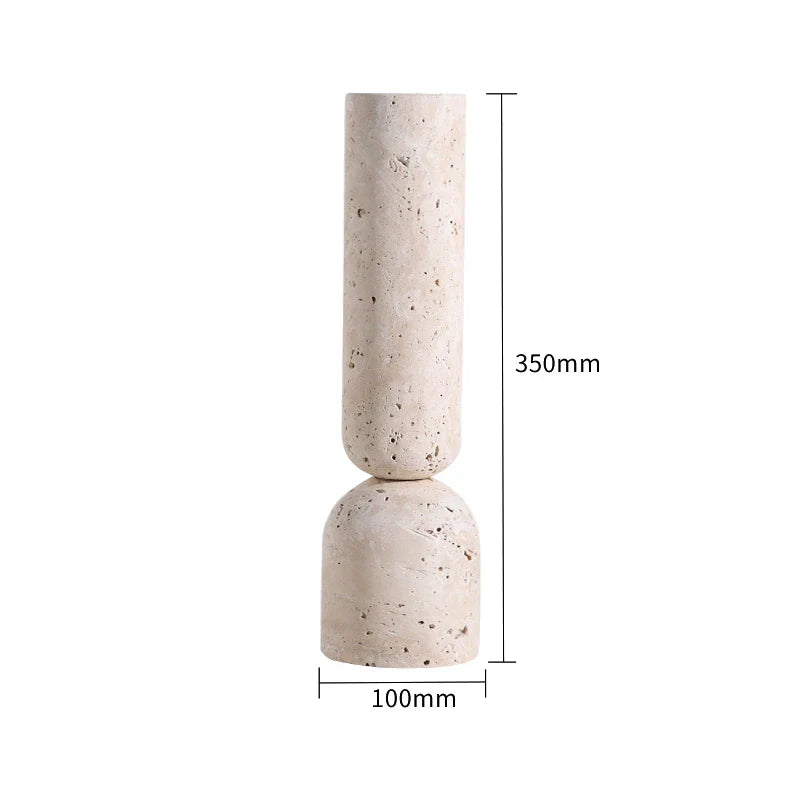 Travertine Sculptures and Figurines Archway Shape Statue for Shelf Coffee Table TV Cabinet Bookshelf Living Room Home Decoration