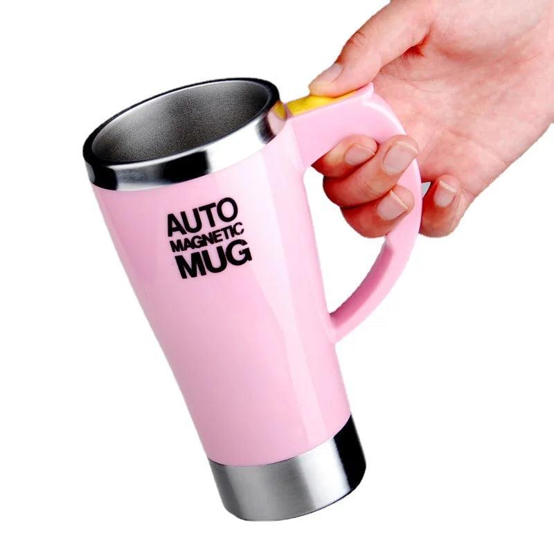 Automatic Self Stirring Magnetic Mug, Electric Auto Magnetic Coffee Mug, Auto Mixing Juice Milk Cup, Stainless Steel, 401-500ml - Lizard Vigilante