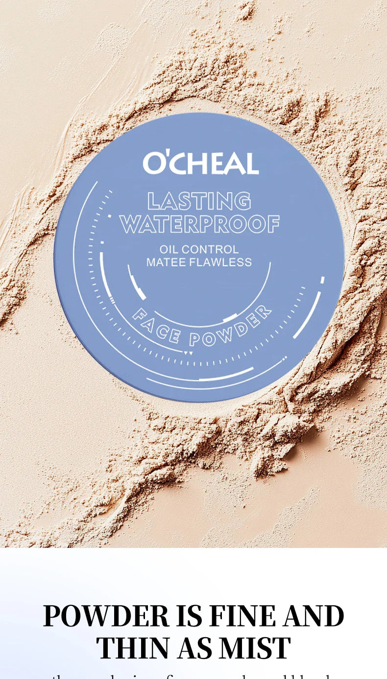 Ocheal Matte Face Setting Powder Oil-control Lightweight Radiant Foundation Pressed Powder Face Full Coverage Makeup Cosmetic