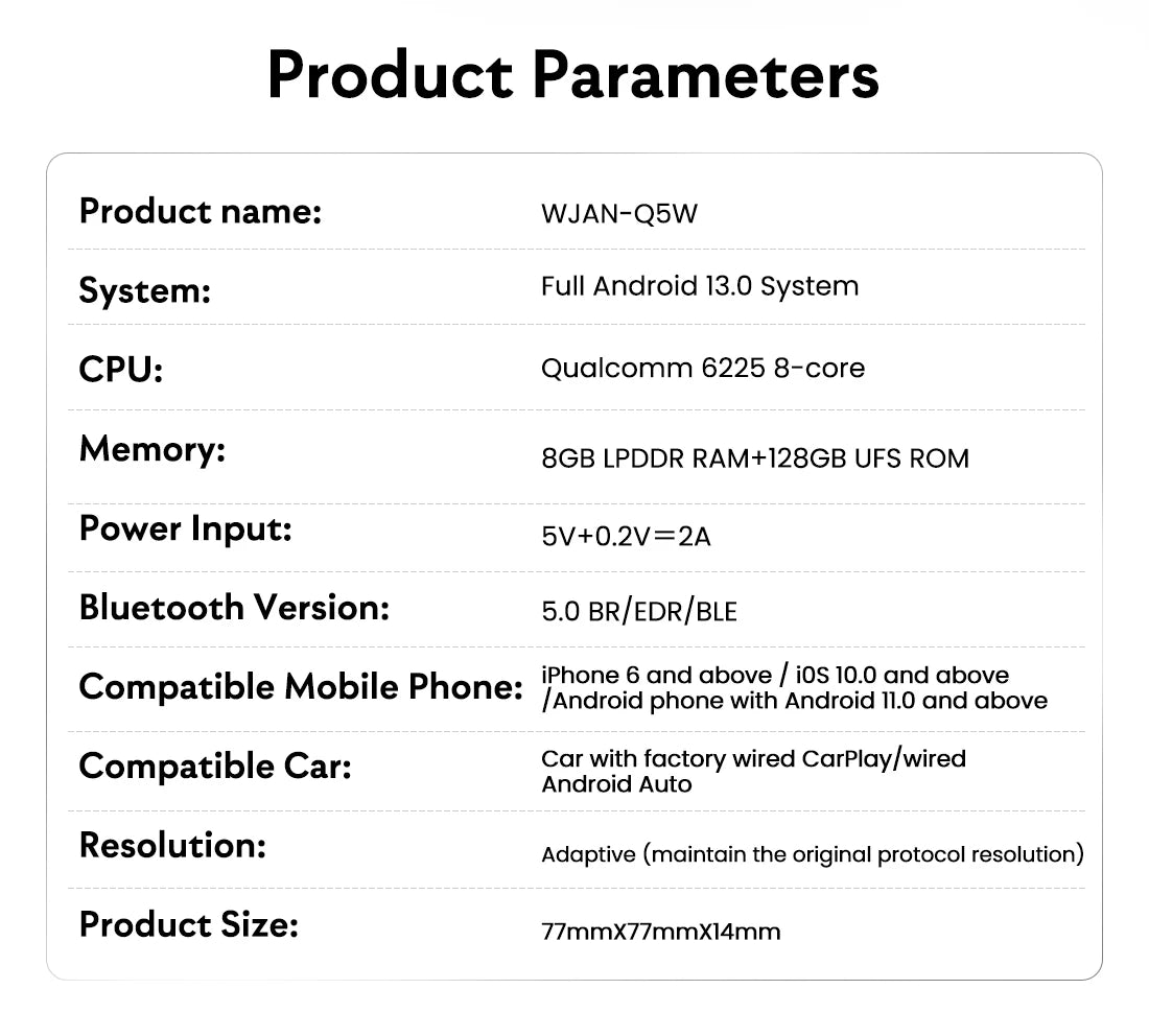 MMB MAX 5.0 “Road Riot AI Box” — Android 13, 8-Core QCM6225, Wireless CarPlay & Android Auto, Split-Screen GPS, 8GB+128GB, Netflix/YouTube