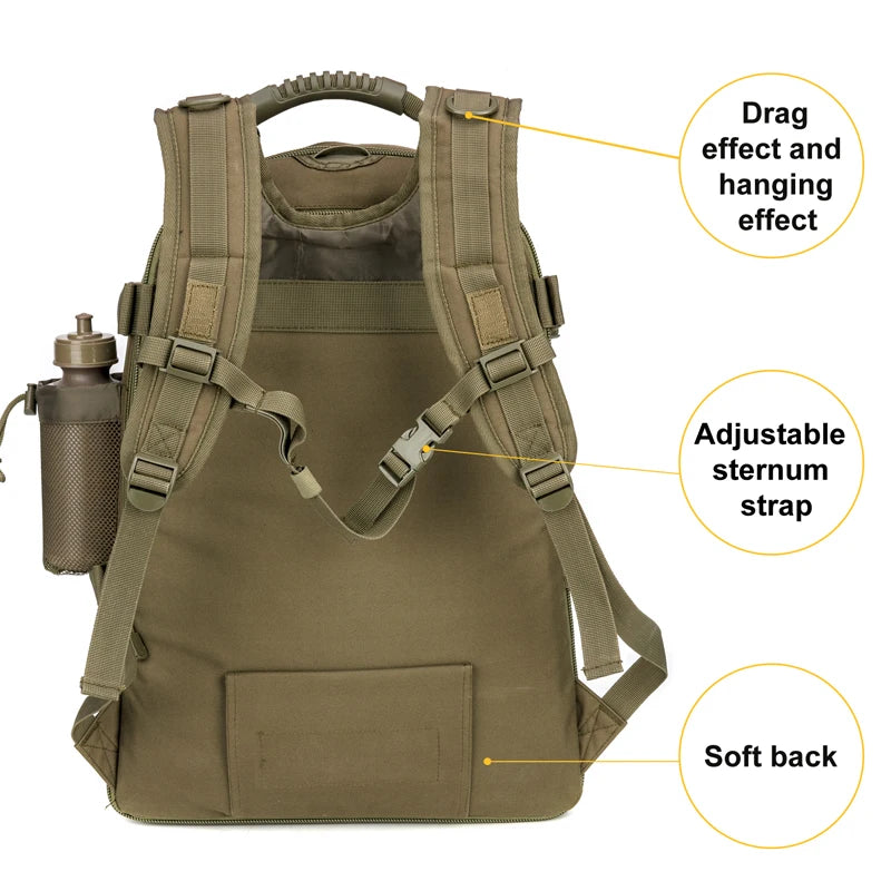 LQARMY 65L Tactical Expandable Warpack – Heavy-Duty Military Grade MOLLE Rucksack for Apocalypse-Ready Hiking, Camping, Travel & Combat - Premium bag from dsers - Just $80.99! Shop now at Lizard Vigilante