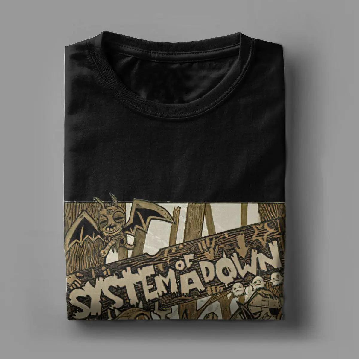 System Of A Down Unisex T-Shirt Music Vintage Cotton Tee Shirt Short Sleeve Heavy Metal T Shirt Crewneck Clothing Gift Idea - Premium  from Lizard Vigilante - Just $18.99! Shop now at Lizard Vigilante