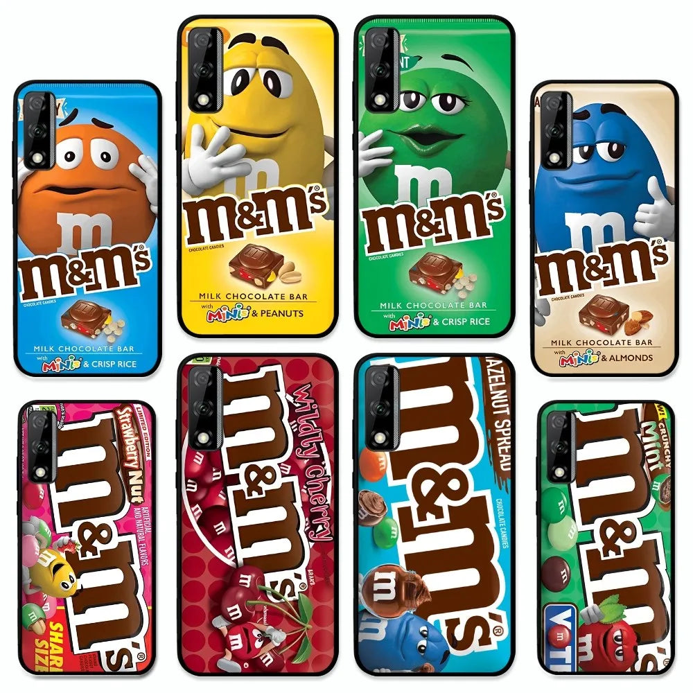 M&Ms Chocolate-Themed Phone Case – Soft Black TPU Full Coverage Shell for Huawei Y Series (Y9, Y6, Y7, Prime, Enjoy & More) - Premium cell phone case from Lizard Vigilante - Just $19.88! Shop now at Lizard Vigilante