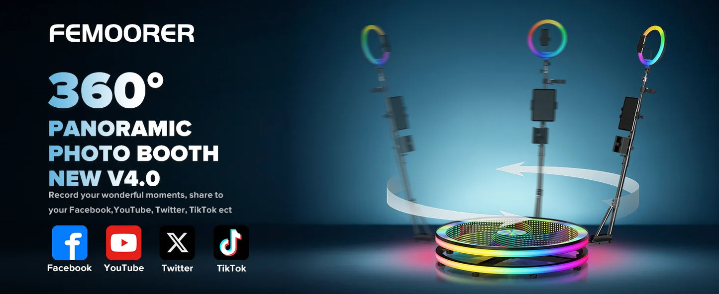 Lizard Vigilante: 360° Chaos Cam Rig – RGB Jet-Spin Ring Light Booth (Party Destruction Machine V1) - Premium photobooth from dsers - Just $2438.99! Shop now at Lizard Vigilante