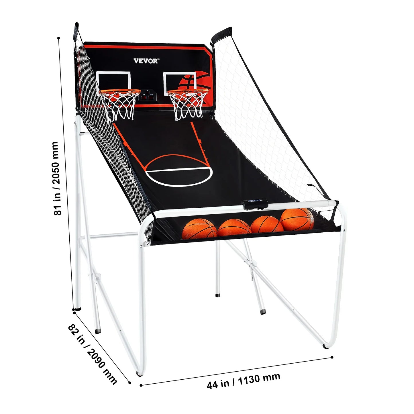 VEVOR Foldable Basketball Arcade Game 2 Player Indoor Basketball Game Home Dual Shot Sport w/ 4 Balls 8 Game Modes for Kid Adult - Premium  from Lizard Vigilante - Just $113.99! Shop now at Lizard Vigilante