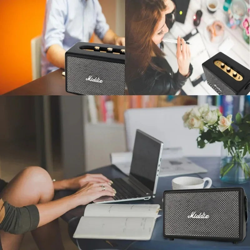 🔊 KEEGAR BloodRiff Retro Bluetooth Speaker — 200W Wooden Portable Sound Beast with Hi-Res Stereo for Rockers, Rebels & Road Dogs