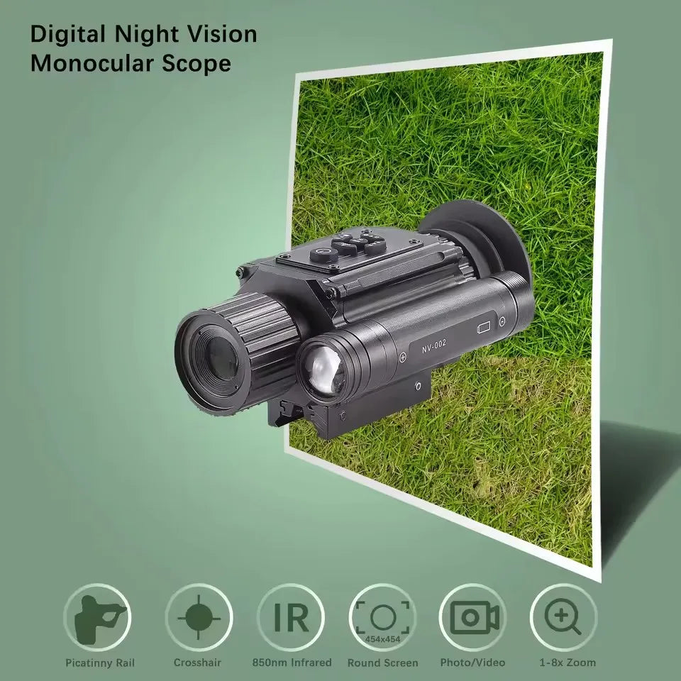 NV002M Digital Night Vision Camera 1080P Video Camera Infrared Monocular Multiple Image Mode Crosshair Hunting Night Sight Scope