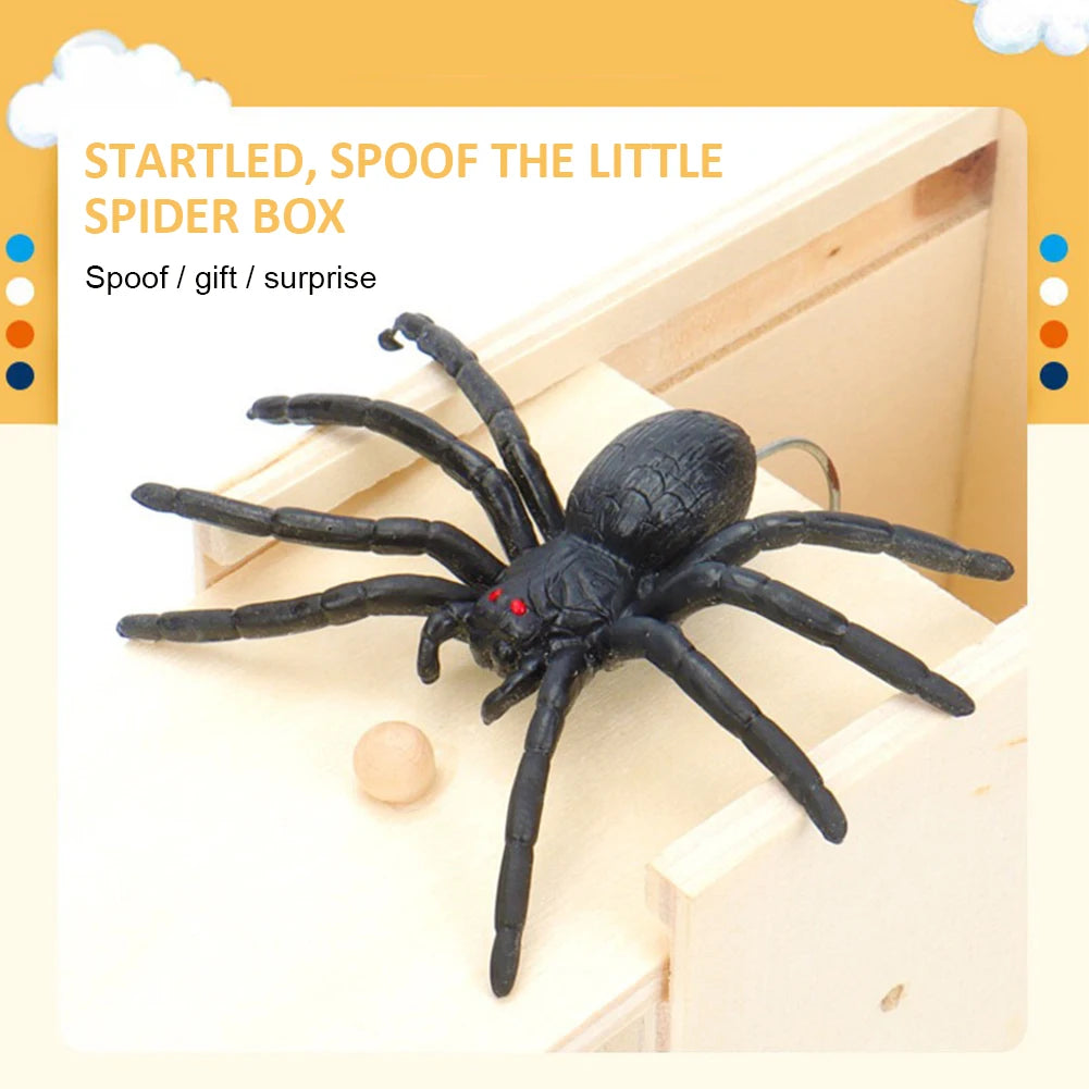 Spider Wooden Fun  Prank Box Surprise Happy Box Gags Practical Joke Scare Toys Novelty Halloween Gifts for Friends DROPSHIPPING - Premium prank gift from Lizard Vigilante - Just $13.99! Shop now at Lizard Vigilante