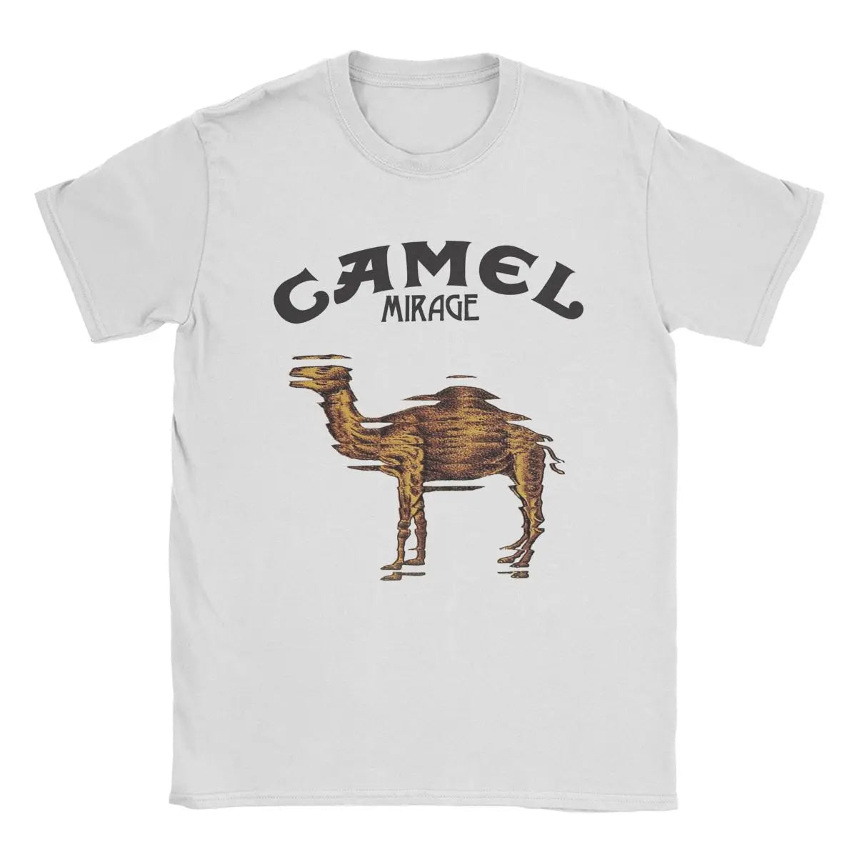 Camel Mirage Band T Shirt Men's Pure Cotton Novelty T-Shirts Crew Neck Tees Short Sleeve Tops 4XL 5XL - Premium  from Lizard Vigilante - Just $18.99! Shop now at Lizard Vigilante