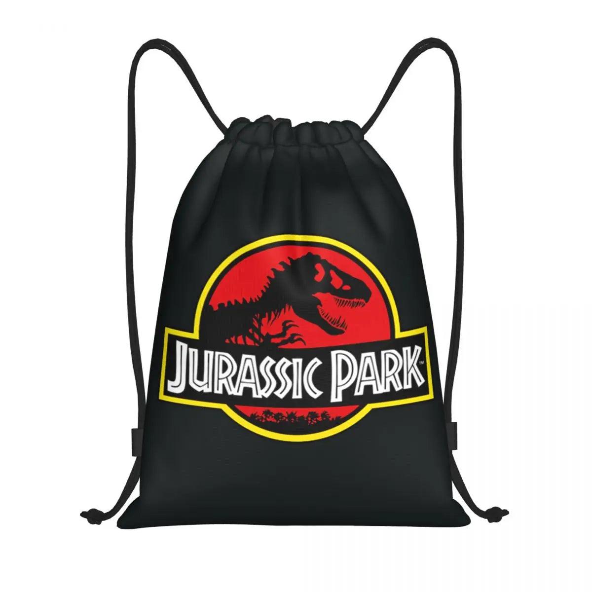 Dinosaur World Jurassics Parks Drawstring Backpack Sports Gym Bag for Men Women Shopping Sackpack - Lizard Vigilante