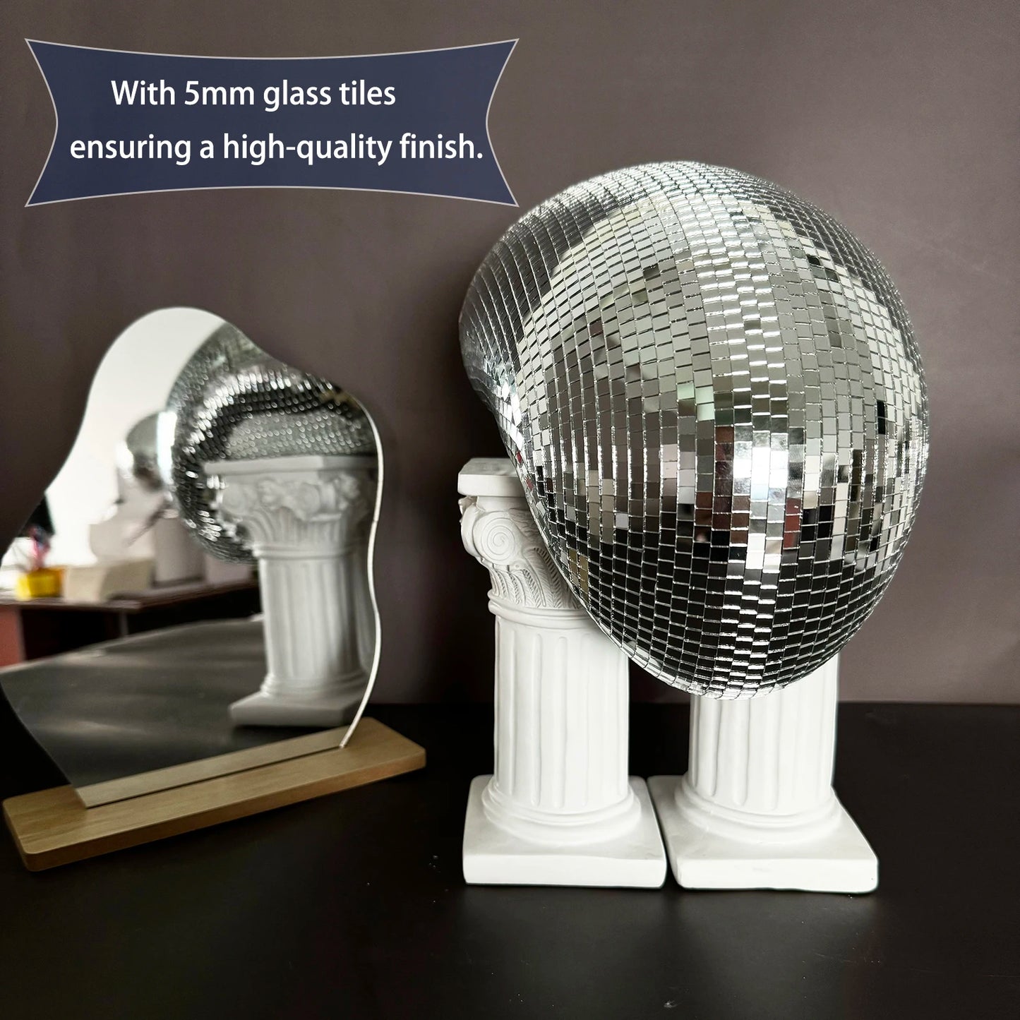 Disco Fever Meltdown: 28cm Silver Melting Mirror Ball – Funky Home Decor That Drips with Style - Premium home decor from Lizard Vigilante - Just $36.66! Shop now at Lizard Vigilante