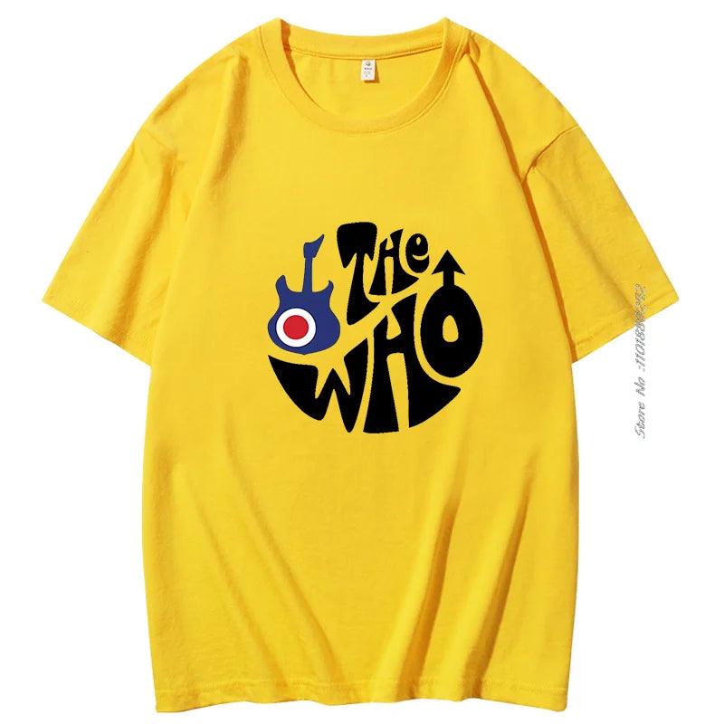 Classic The Who Rock Band Cotton Graphic T Shirts Novelty Short Sleeve Squeeze Box T-Shirts Popular Creative Unisex Loose Breathable Shirt - Lizard Vigilante