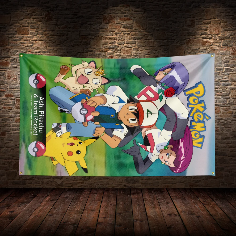 3x5 Ft Pokémon Adventure Flag – Printed Movie Poster Warrior Themed Tapestry, Perfect for Party, Yard, and Wall Decor - Premium flag from Lizard Vigilante - Just $17.99! Shop now at Lizard Vigilante