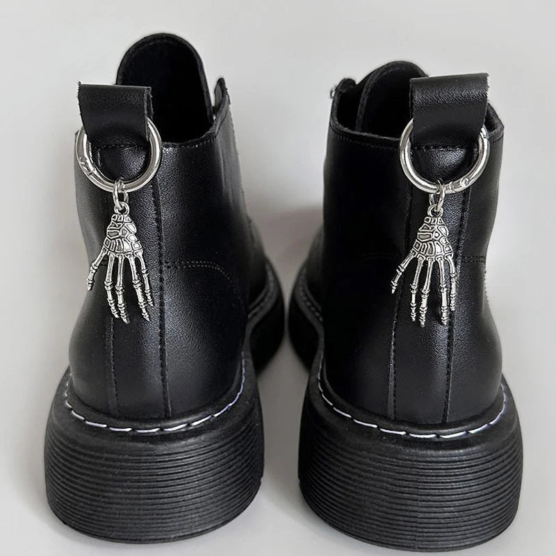 Punk Fashion Cool Skull Hand Shoe Buckle Metal Snake Martin Boots British Style Accessories Halloween Decorations - Premium boot from Lizard Vigilante - Just $13.99! Shop now at Lizard Vigilante