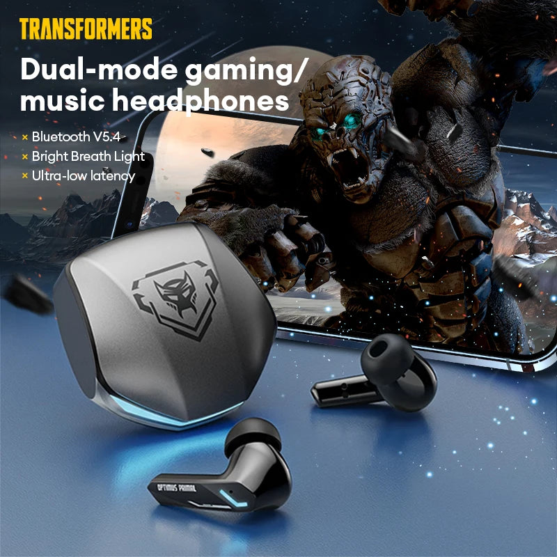 TRANSFORMERS TF-T10 Bluetooth 5.4 Earphones - Bulk Wholesale Wireless Low Latency Gaming Earbuds with Mic - Premium earphones from Lizard Vigilante - Just $20.99! Shop now at Lizard Vigilante