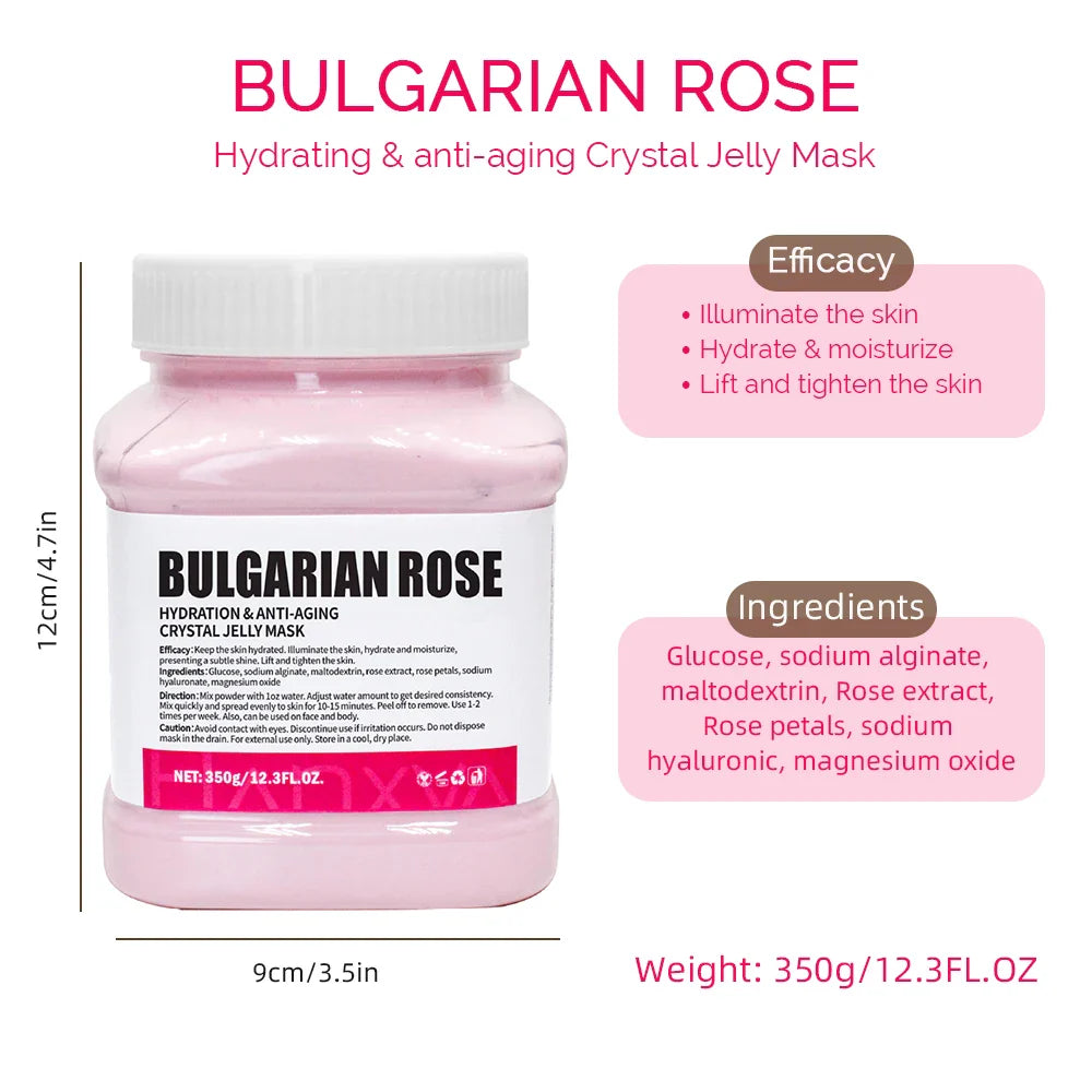 350g Jelly Mask Powder Rose Lavender Crystal Mask Collagen Face Mask Skin Moisturizing Powder Mask Facial Mask DIY Skin Care