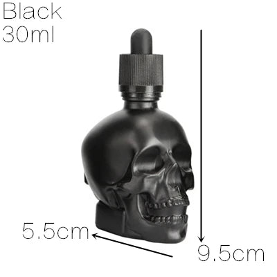 30ml Skull-Shaped Glass Dropper Bottle – Frosted Black E-Liquid & Bitters Bottle with Child Proof Cap, Eco-Friendly, for Bar & Home Use - Premium incense burner plate from Lizard Vigilante - Just $14.44! Shop now at Lizard Vigilante