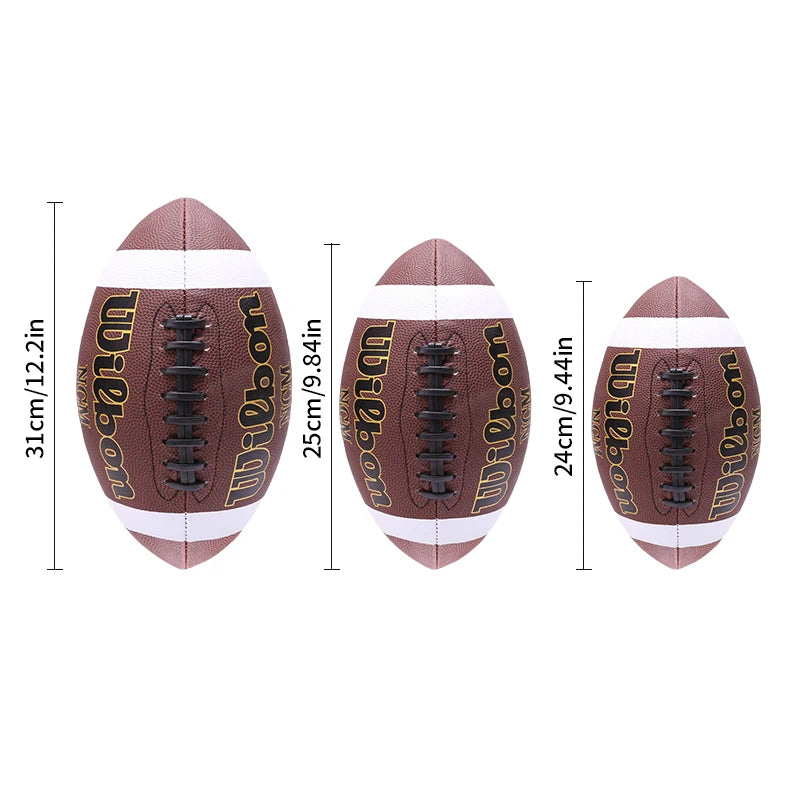 Official PU Leather Wilson American Football Balls Adult Kids 1PC High Quality Sports Size 3 6 9 Grip - Premium football from Lizard Vigilante - Just $22.99! Shop now at Lizard Vigilante