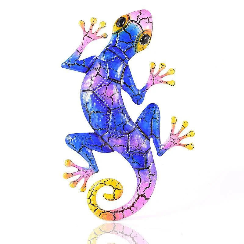 Metal Gecko Yard Garden Decoration for Outdoor Statues Home-garden Wall Decor Miniature Accessories Sculpture Lizard Ornaments - Premium Home Decor from Lizard Vigilante - Just $12.99! Shop now at Lizard Vigilante