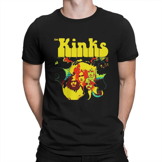 The Kinks Rock Band Main Members T Shirt Men's Pure Punk Cotton Metal Casual T-Shirt Round Neck Kinked Sleeve Clothes - Premium T-Shirt from Lizard Vigilante - Just $22.99! Shop now at Lizard Vigilante