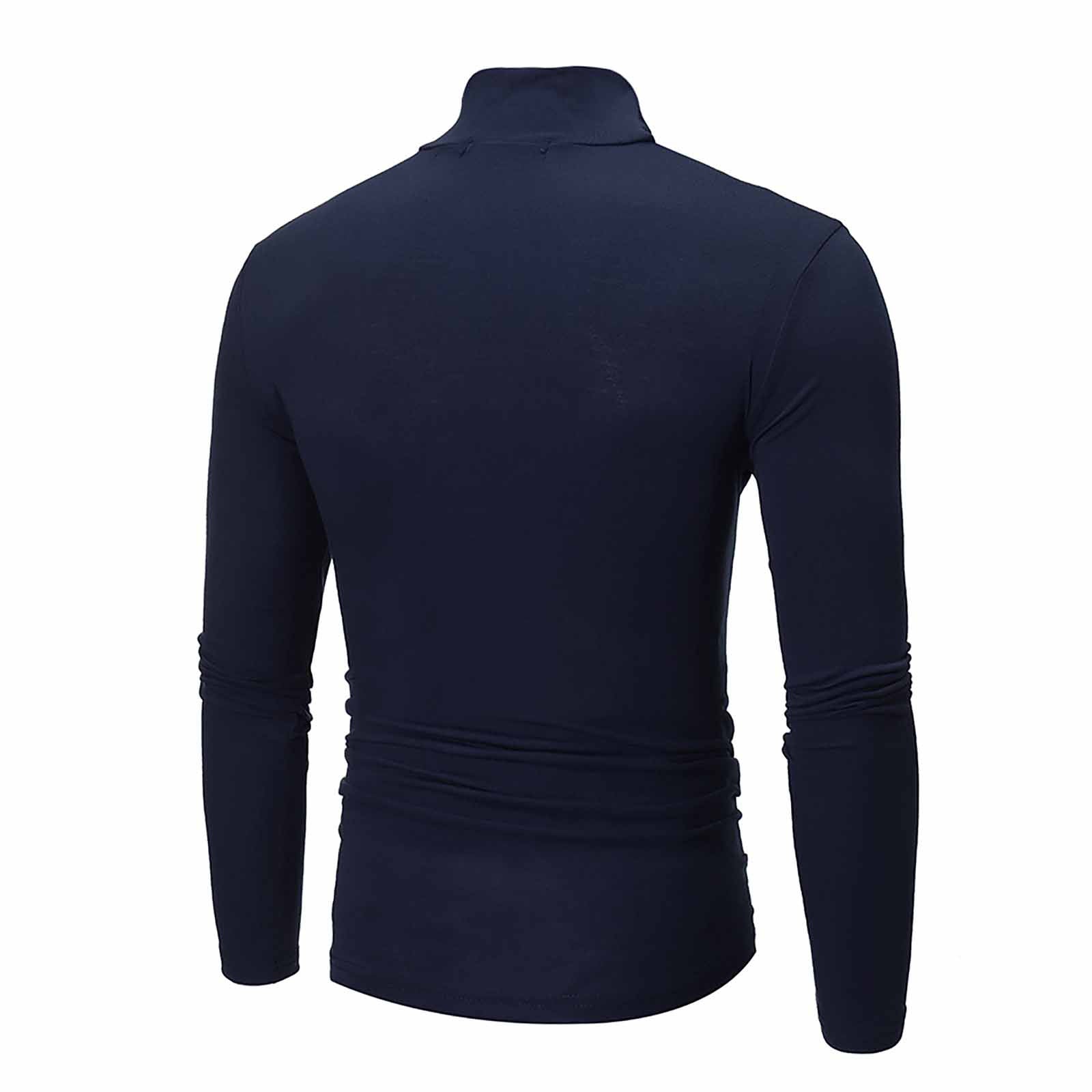 Men's Thermal Long Sleeve Turtleneck T-Shirt – Casual Slim Fit Pullover Top for Autumn and Winter - Premium turtleneck from Lizard Vigilante - Just $32.88! Shop now at Lizard Vigilante