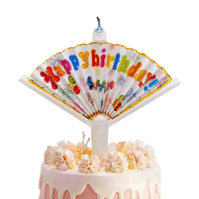Happy Birthday Candle Fan-Shaped Birthday Candle Supplies Birthday Cake Candle Decor Funny Candles for Decorating Birthday Theme
