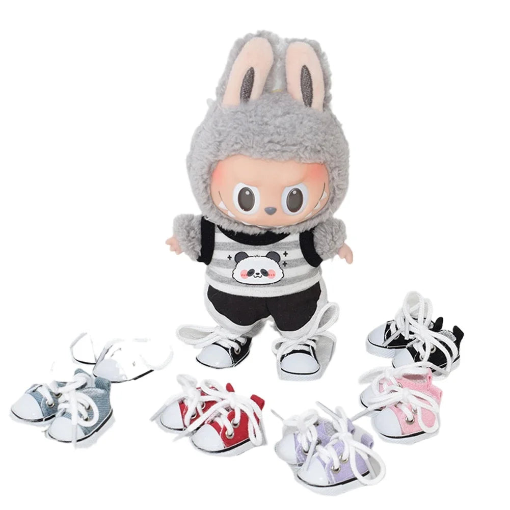 Labubu 17cm Cotton Dolls Shoes Toys Casual Sports Shoes Dolls Accessories for Labubu Outfits