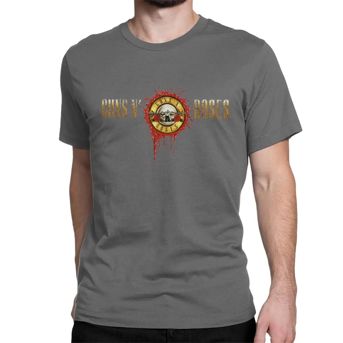 Guns N Rose Heavy Metal T-Shirt Men Women's Round Collar Pure Cotton T Shirts Steampunk Music Tee Shirt Classic Tops - Premium T-Shirt from Lizard Vigilante - Just $23.99! Shop now at Lizard Vigilante