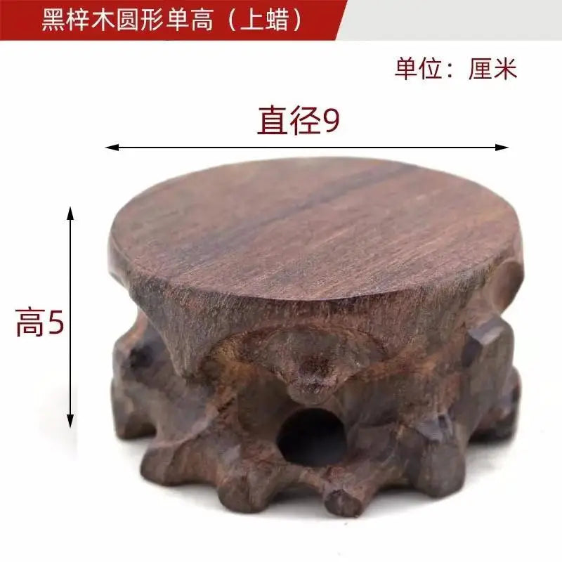 Simple Figurine Statue Display Stand Miniature Solid Wood Bases Coffee Tea Sets Pedestal Vase Flower Pot Bonsai Sorting Table