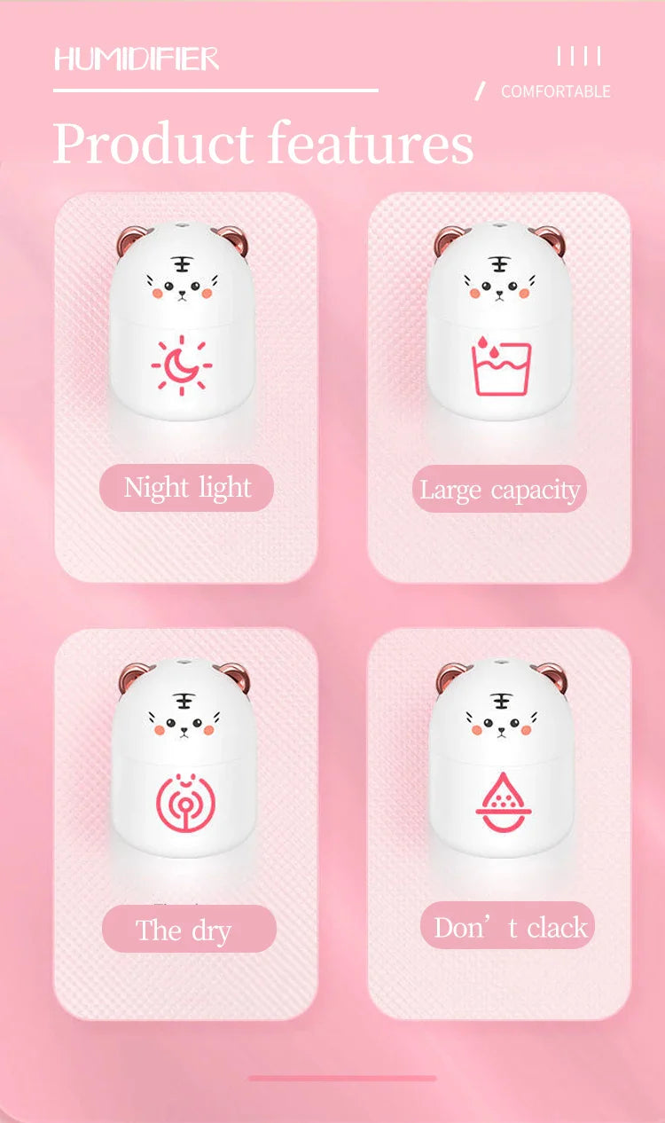Cute Pet Humidifier Mini Office Desktop Air Conditioning Room Air Humidification Usb Small Household Heavy Fog Spray