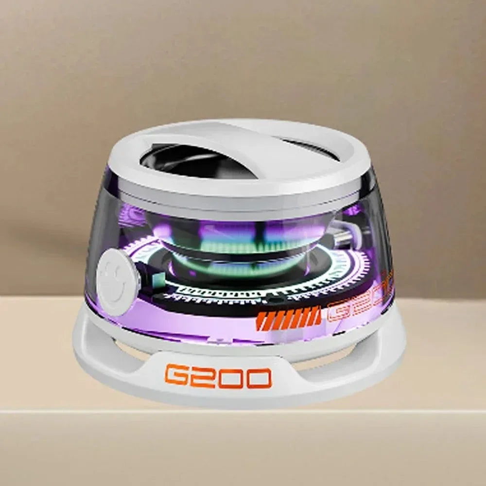 Outdoor Magnetic Bluetooth Speaker Wireless Portable Mini Travel Stereo Speaker with RGB Color Light and Phone Holder for IOS