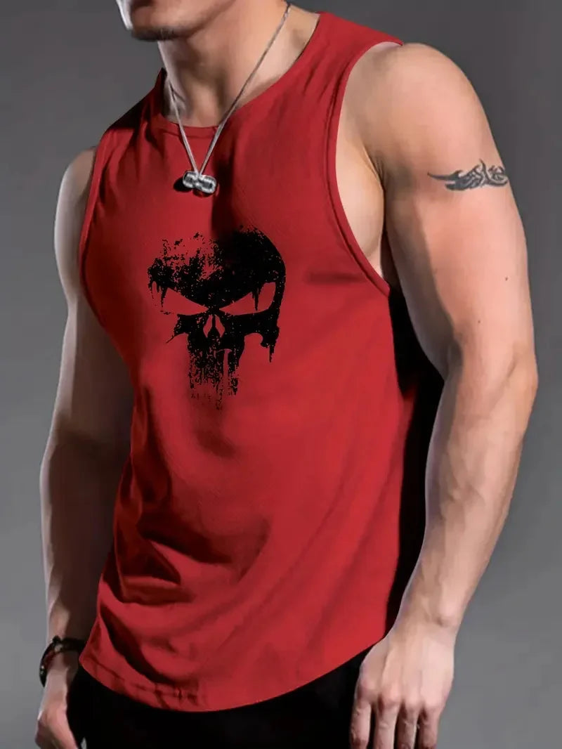 Funny 3D Skull Print Men's Tank Tops Hip Hop Trend Harajuku Sleeveless Shirt Summer Gym T-shirt Man Fashion Fitness Run Vest Tee - Premium  from Lizard Vigilante - Just $7.99! Shop now at Lizard Vigilante