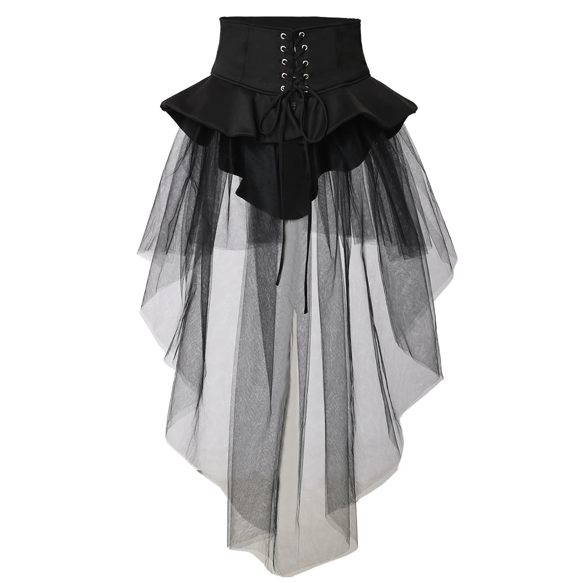 Steampunk Gothic Corset Punk Overskirt Skirt Women Halloween Party Carnival Cocktail Bedroom Tulle Skirts - Premium corset from Lizard Vigilante - Just $48.88! Shop now at Lizard Vigilante