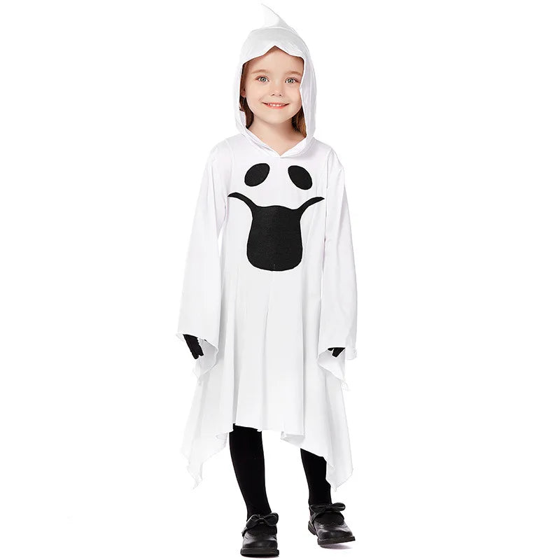 Halloween Children's Day Cosplay Small Ghost Costume Girl Cute Printed Dress Funny School Stage Costumes Performance Clothes - Premium Cosplay Costumes from Lizard Vigilante - Just $28.88! Shop now at Lizard Vigilante