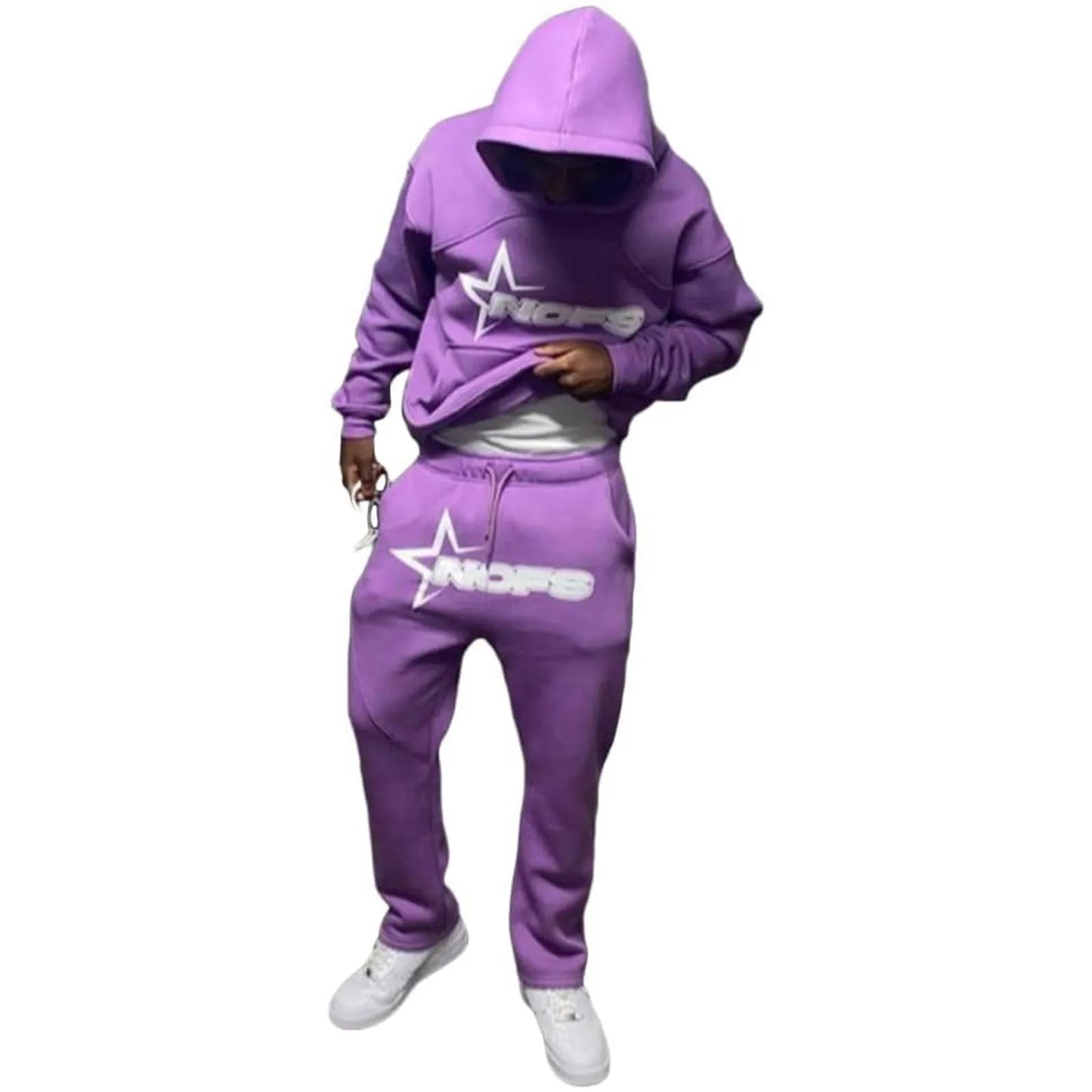 American Classic Hip Hop Hoodie and Sweatpants Set – Unisex Oversized Streetwear for Skateboarding and Daily Style - Premium hoodie set from Lizard Vigilante - Just $47.99! Shop now at Lizard Vigilante