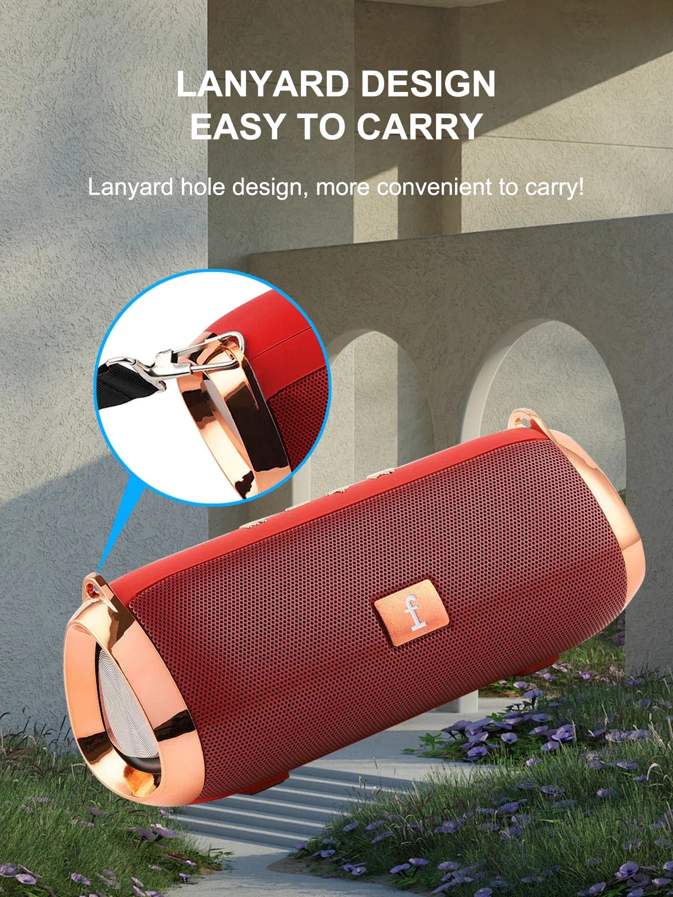 Wireless Bluetooth Speaker Outdoor Portable Bluetooth Speaker Plug-in Voice Prompt Subwoofer Small Speaker Holiday Gift