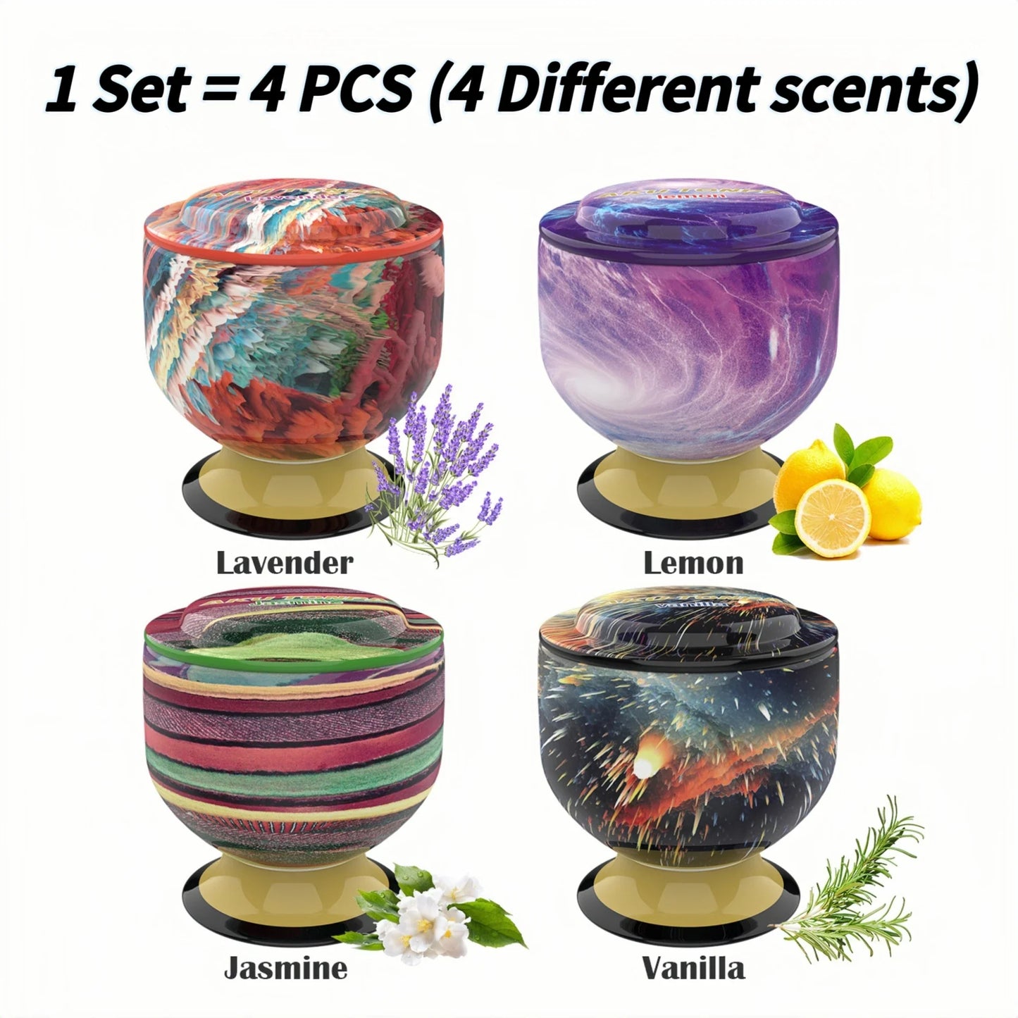 Natural Smokeless Soy Wax Candle in Iron Tin, Champagne Flute Style - Home Fragrance Gift for Birthday Christmas Handmade