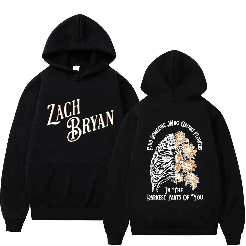 Zach Bryan Rap Singer Hoodie – Unisex Fleece Hooded Sweatshirt for Autumn and Winter - Premium hoodie from Lizard Vigilante - Just $48.88! Shop now at Lizard Vigilante