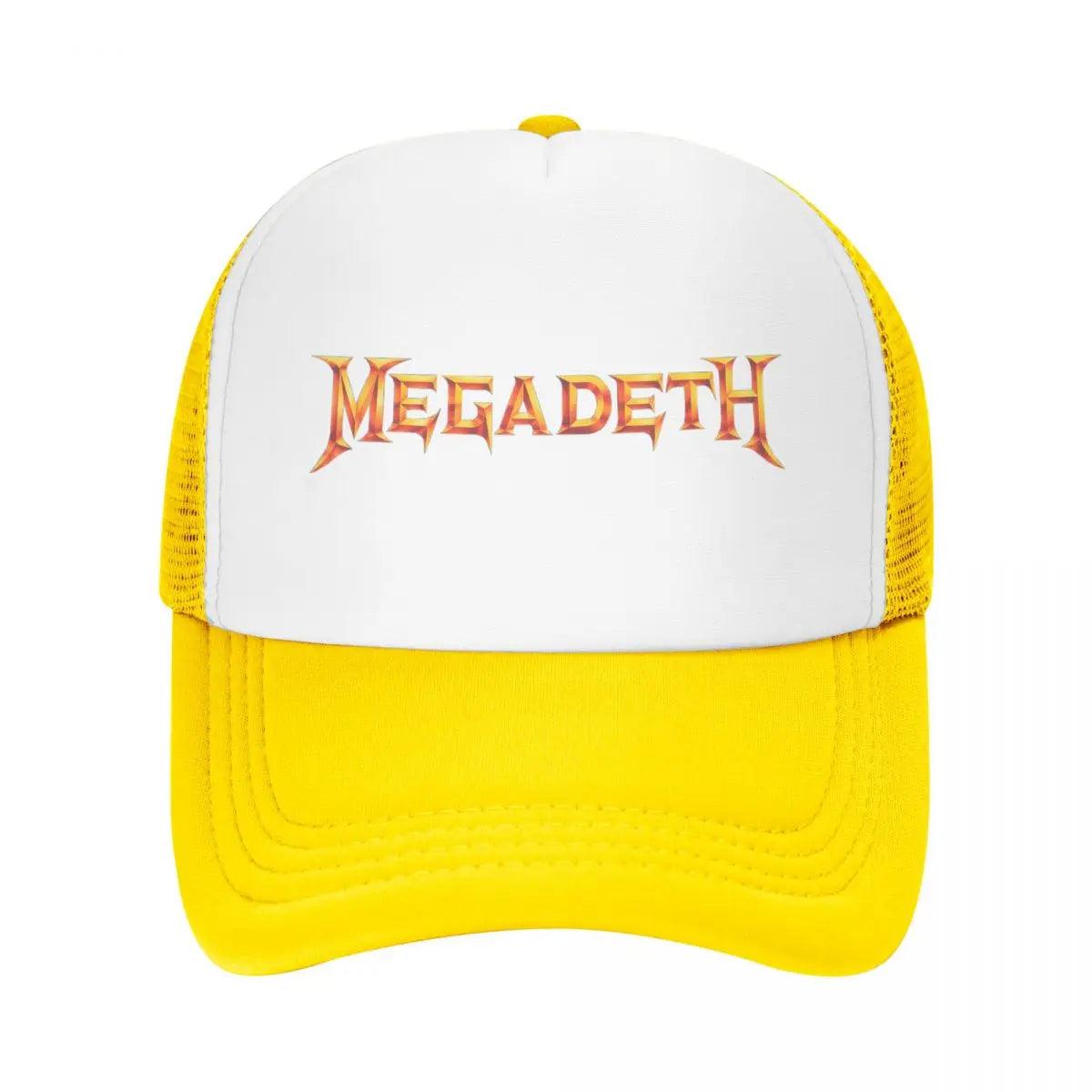 Heavy Metal Rock Roll Music Megadeths Print Baseball Cap Women Men Adjustable Trucker Hat Outdoor Snapback Caps Summer Hats - Lizard Vigilante