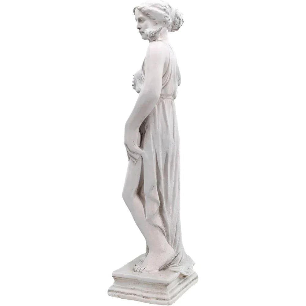 Outdoor Garden Statue, Nymph Sculpture Goddess of Greek Mythology Roman Style Outdoor Patio Yard Lawn Porch Decor, Ivory